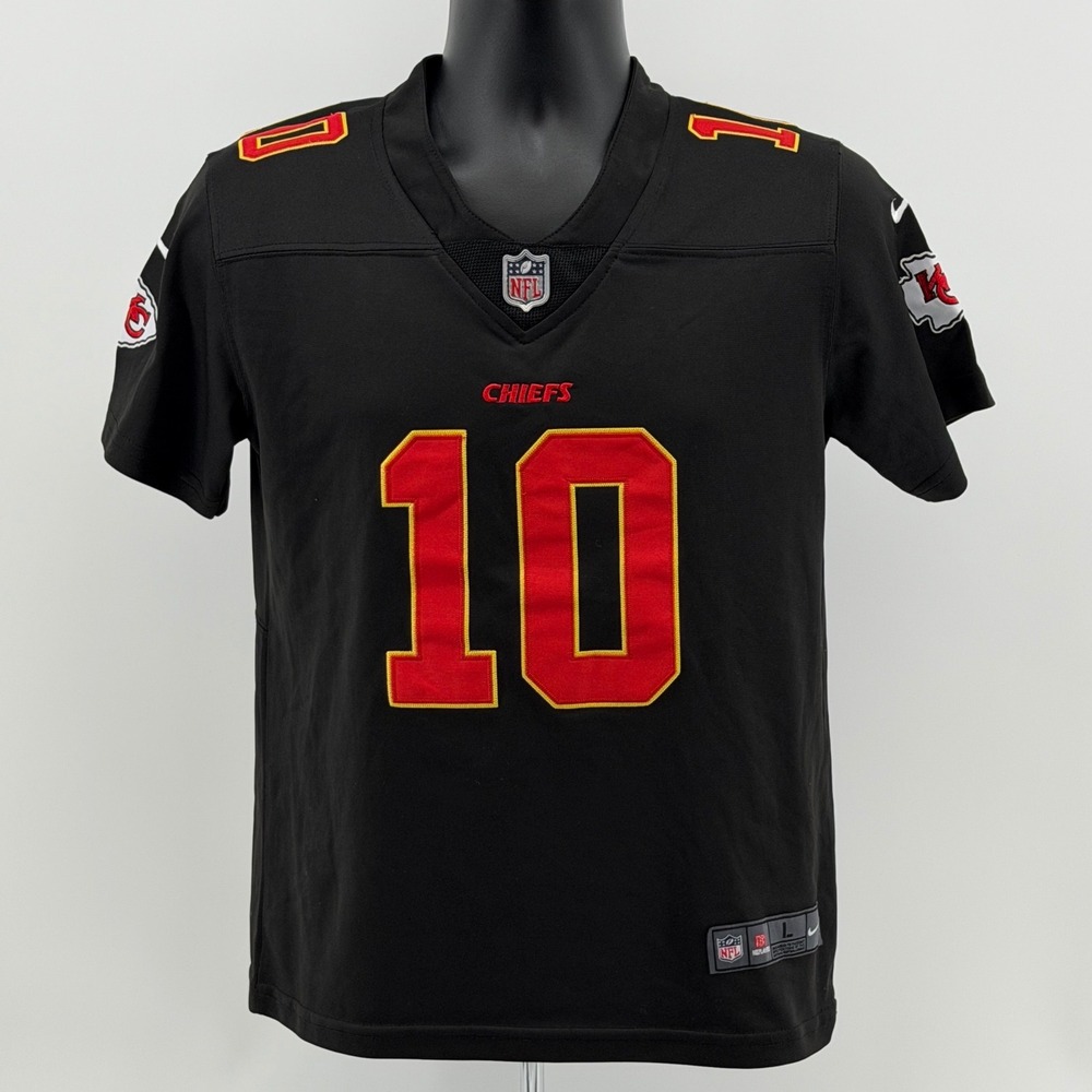 Nike Isiah Pacheco Youth L #10 Black Kansas City Chiefs Jersey Game Day